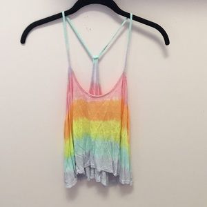 LF Tie-Dye Spaghetti-Strap Crop Top Size XS